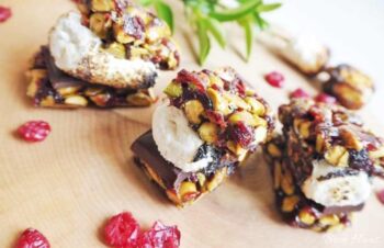 Cranberry with Coconut Pistachio Chewy Bite S’mores Recipe