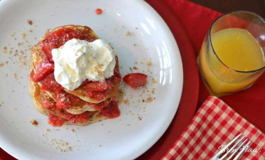 Strawberry Shortcake Day Pancake Recipe | Bren Haas