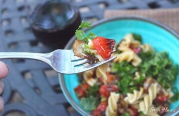 Organic Chickpea Fusilli Pasta | Eggplant, Tomatoes Parsley Recipe
