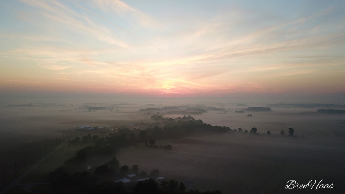 Sunrise Fog Captured By Drone