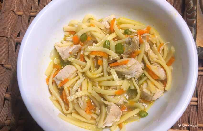 Chicken Veggie Egg Noodle Soup