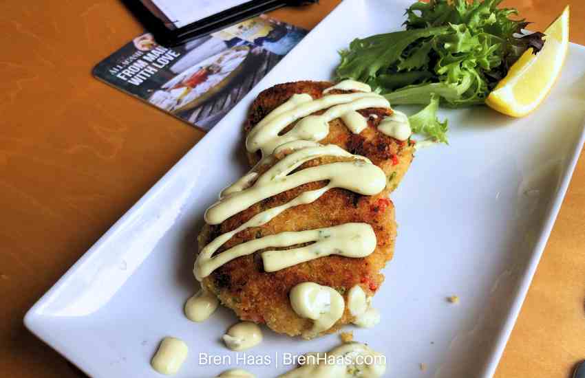 Crab Cake at Restaurant in Maine