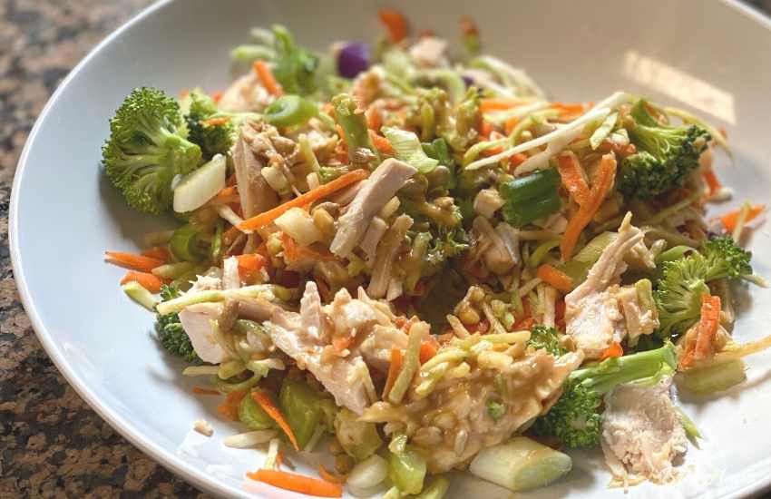 Chinese Chicken Salad with Asian Peanut Salad Dressing