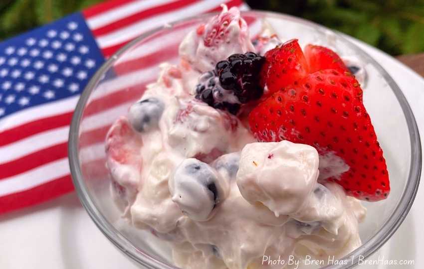 red white and blue salad dessert