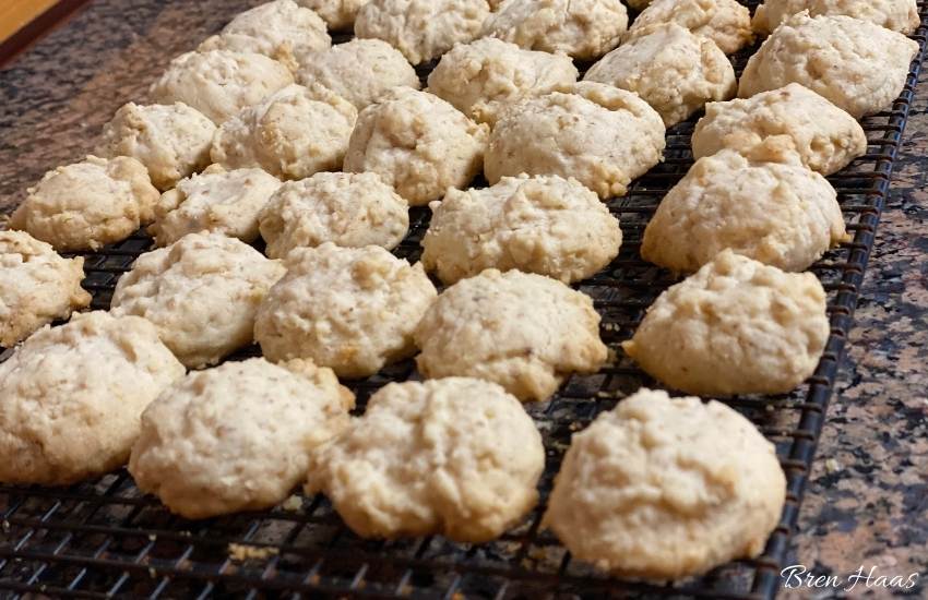 out of the oven snowball cookies