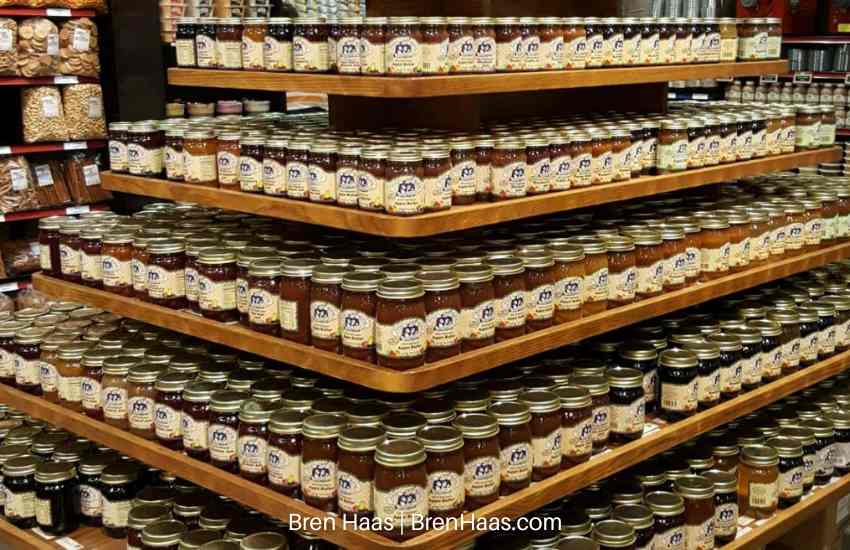 Large Amish Jam Display in Ohio