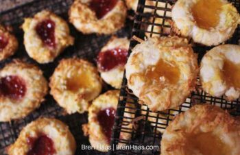 Apricot and Strawberry Thumbprint Cookies