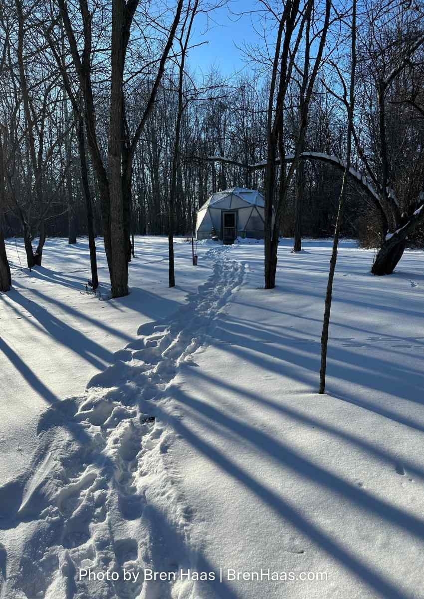 Walk to Dome in 6 inches snow