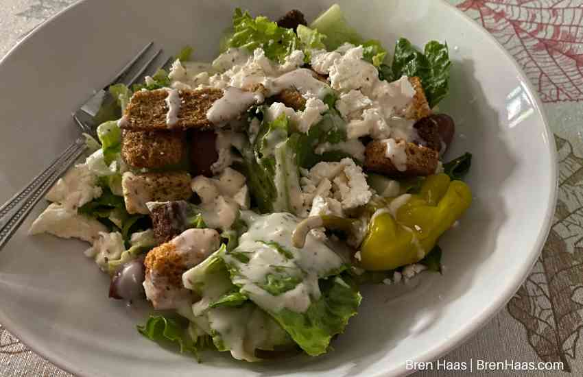 homemade Caesar salad with dressing recipe